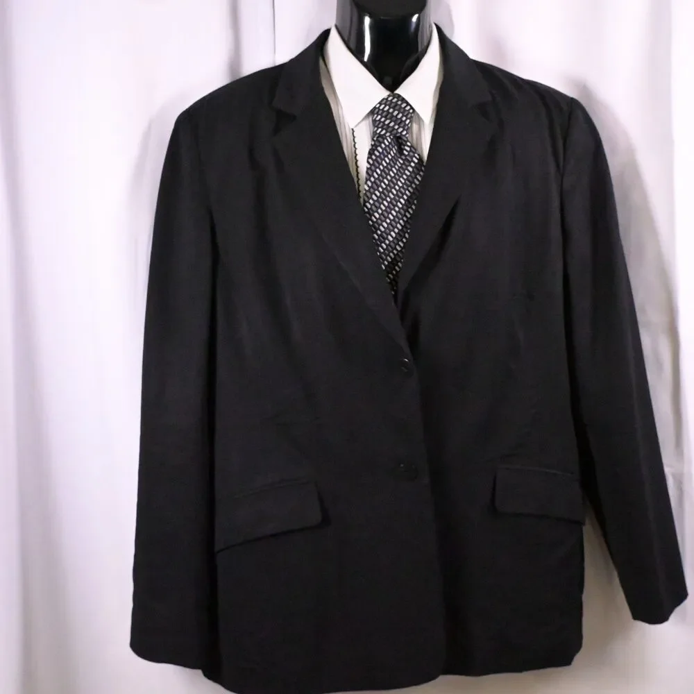 Talbots Black‎ 100% Wool 2-Piece Pants Suit Japan Women's Petite 16P - Picture 8 of 14